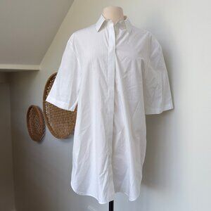 Loulou Studio White Oversized Button Down Shirt